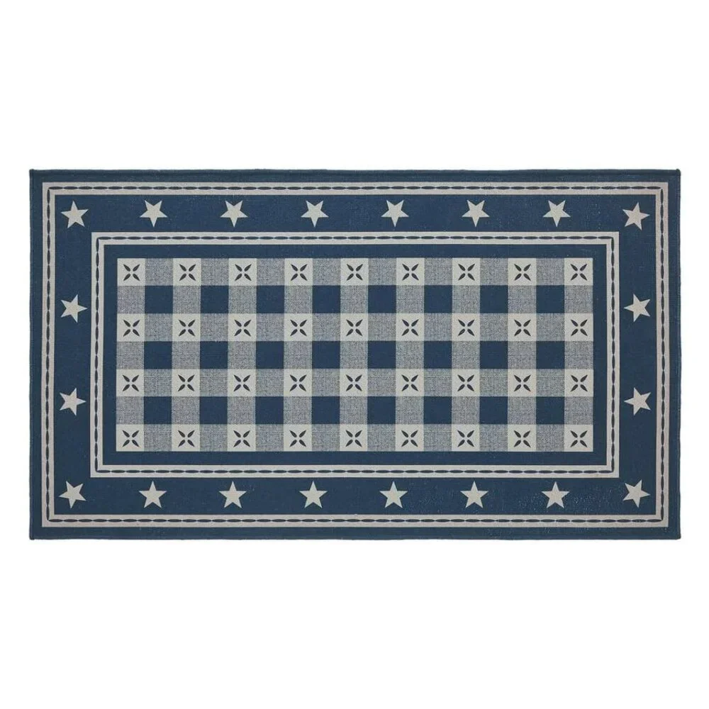New Country Blue Star Rug - 36 inch